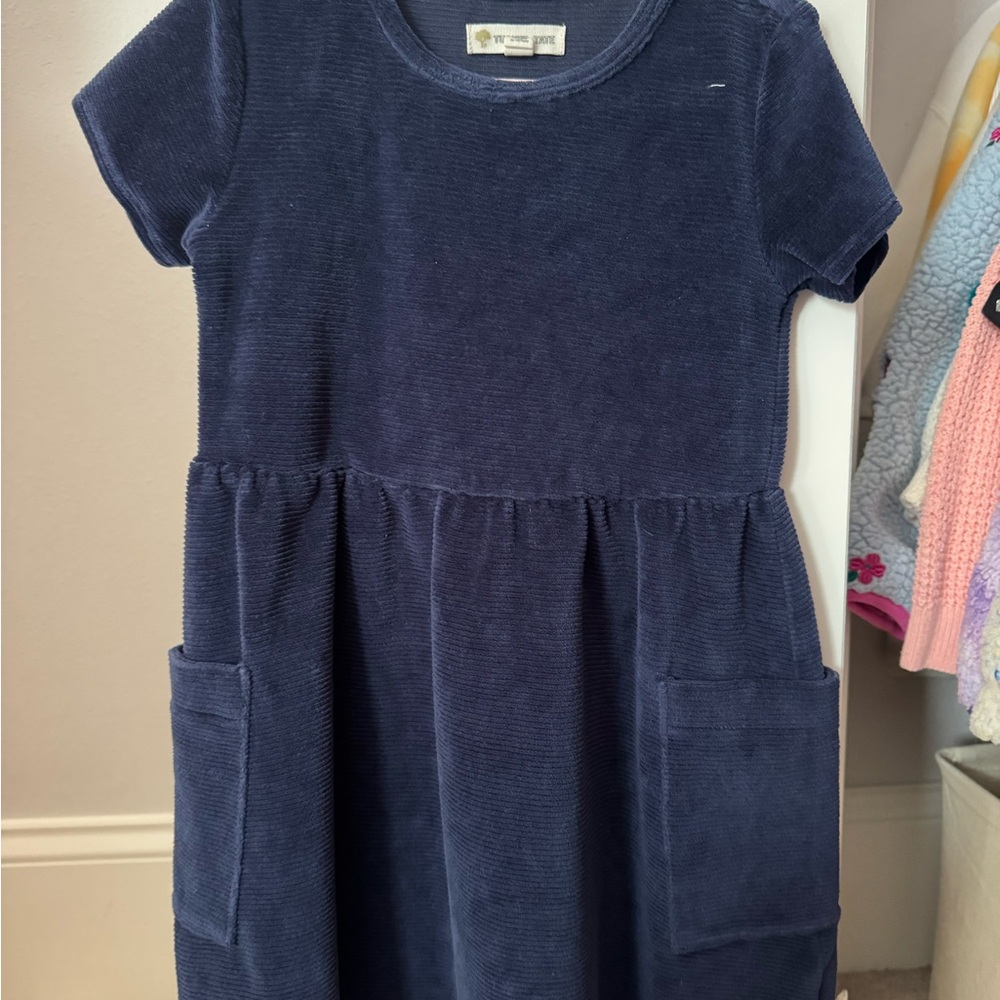 Mini Boden Dark Blue Corduroy Dress